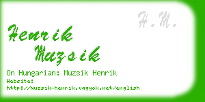 henrik muzsik business card